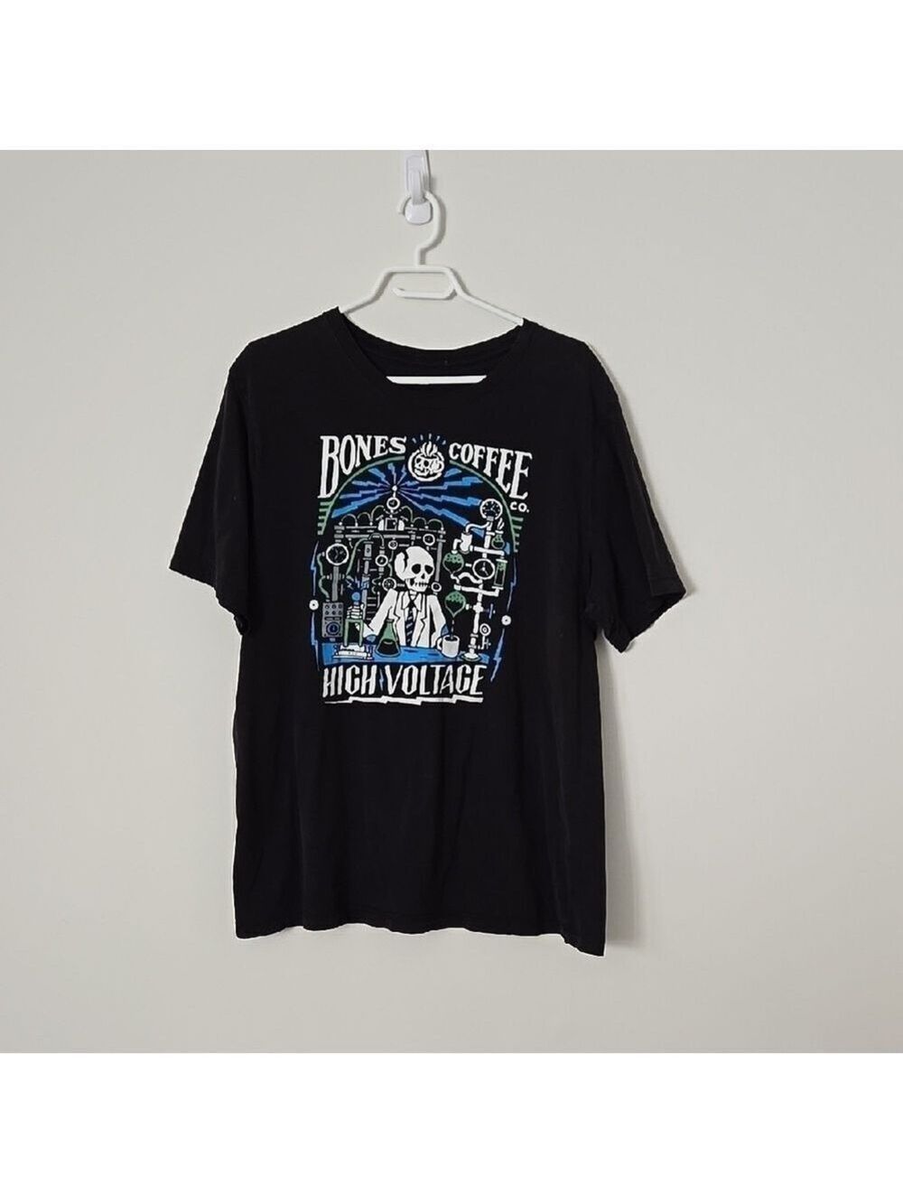Bones Coffee High Voltage Black T-Shirt